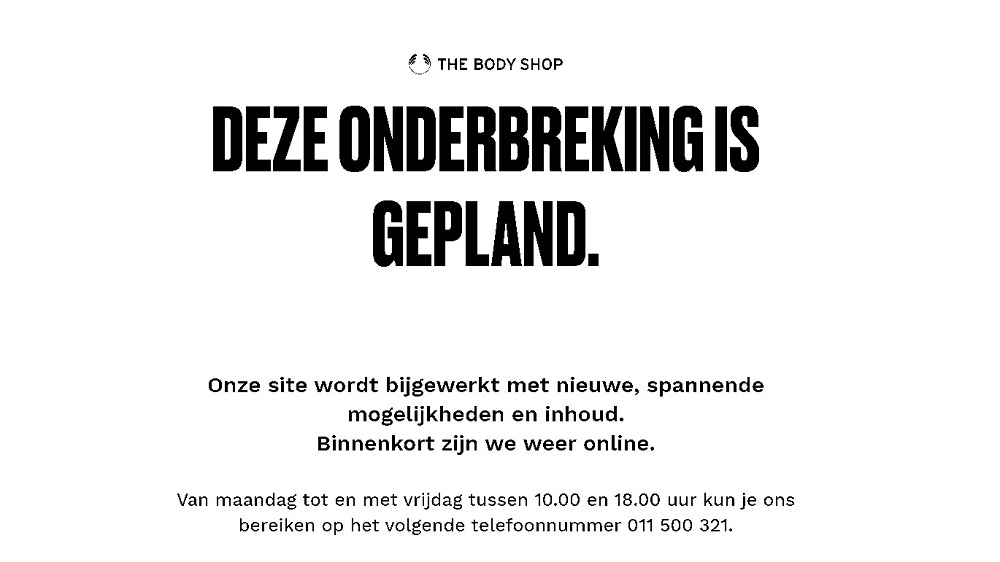 Nederlandse webshop The Body Shop offline, problemen in andere landen